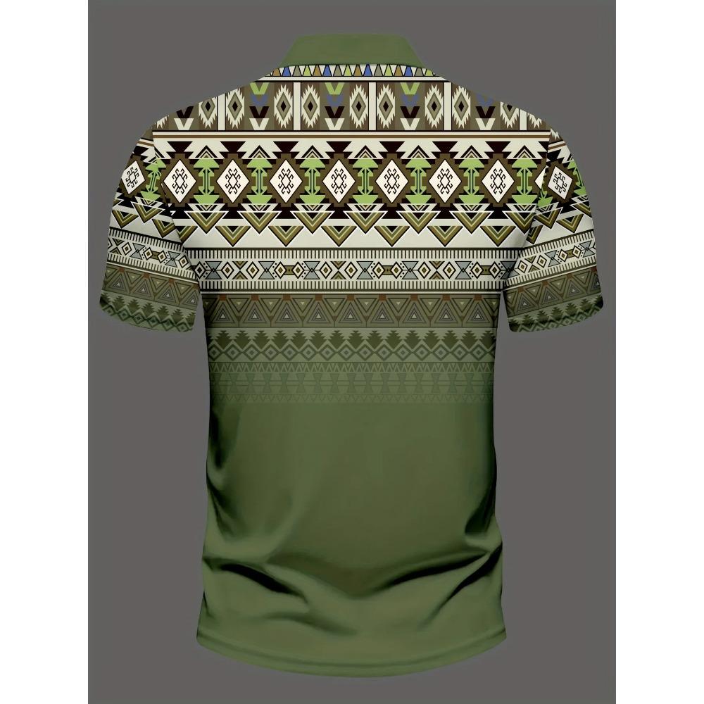 The New Men's Short-sleeved POLO Shirt for Summer 2025 Is Casual Fashionable and Soft with 3D Pattern Printing