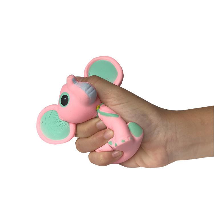 Cute Cartoon Elephant Stress Toy With Pu Foam For Childrens Playroom And Gift Giving