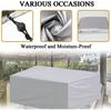 Garden Furniture Cover 210D Rectangular Waterproof Outdoor Furniture Set Cover with Drawstring for Patio Table Silver 90x90x90cm