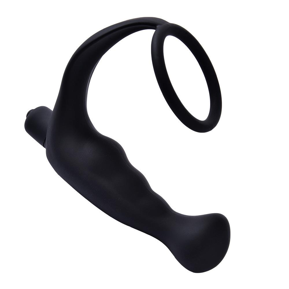 Adult sex toys toy 10 frequency prostate lock fine ring silicone vibrator anal plug male massager cock ring
