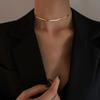 2021 High Quality Clavicle Blade Statement Women Gold Silver Color Stainless Steel Snake Choker Necklace Chain