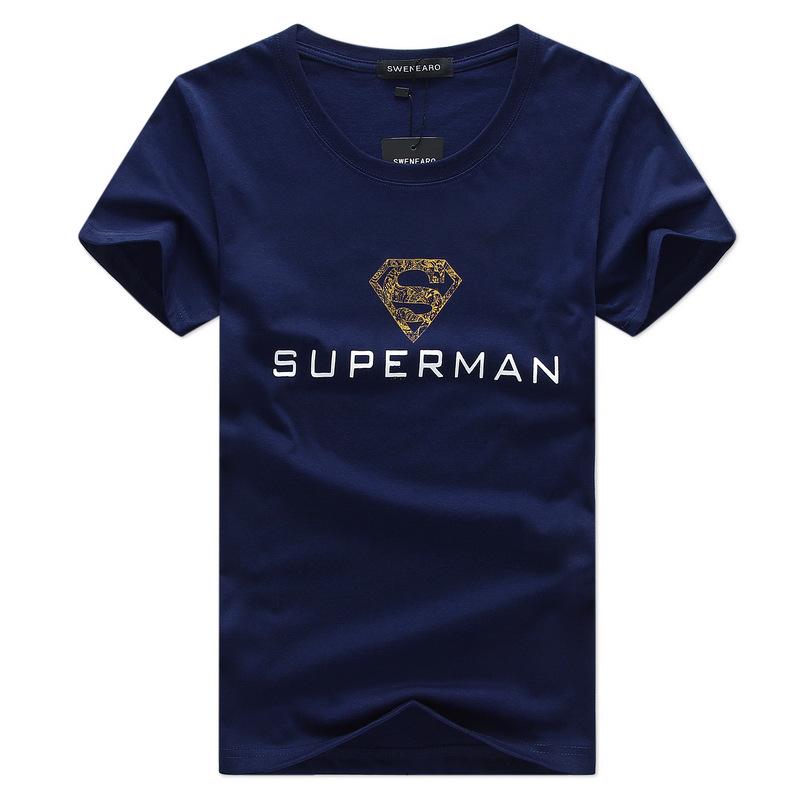 QICED Summer Short-sleeved T-shirt Men's O-neck Trend Bottom Shirt