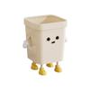 Cute Open-Top Square Trash Can with Press Ring – Large Capacity for Living Room, Bathroom, Kitchen