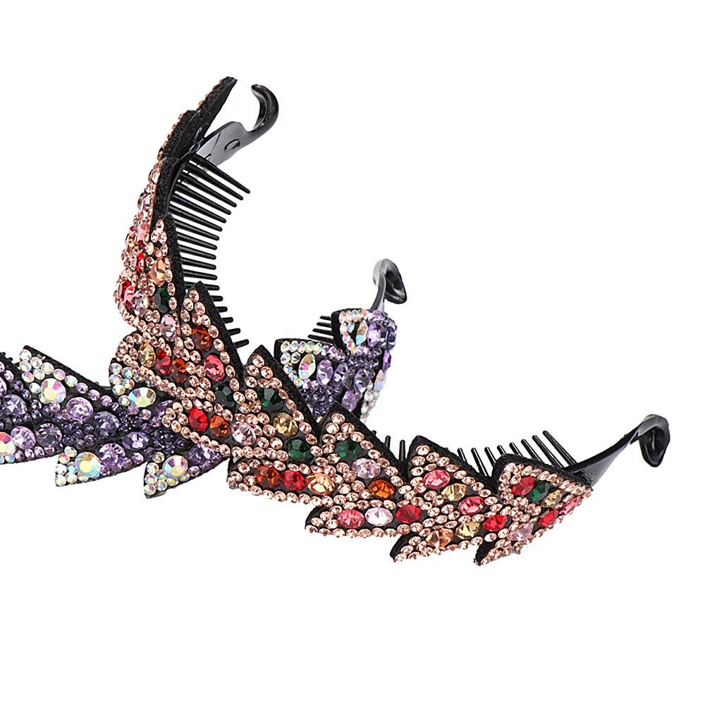 Rhinestone Women Hair Accessories Floral Leaves Hair Claw Bird Nest Twist Clip Bun Maker Headwear