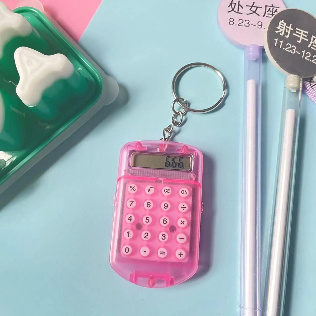 Calcolatrice multifunzionale Portachiavi con ciondolo per borsa mini calcolatrice elettronica conveniente e creativo per la scuola