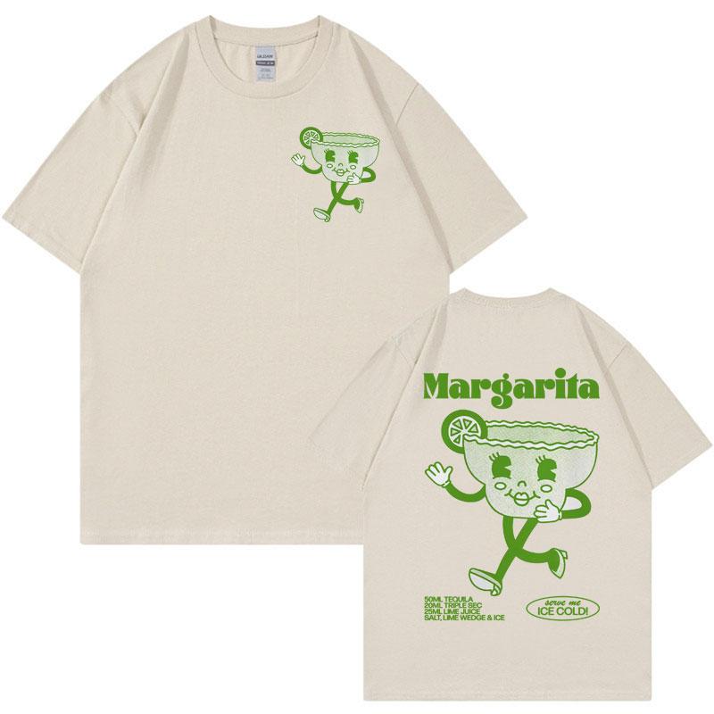 Margarita Meme T Shirt Funny Cocktail Unisex Retro Cartoon Aesthetic Tshirts Men 100 Cotton Oversized Short Sleeve Tshirt Y2k