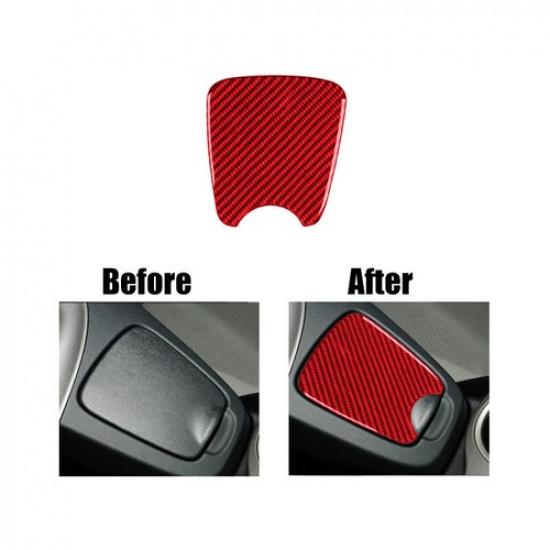 Red Carbon Fiber Car Water Cup Holder Panel Trim Sticker For Toyota Prius 12-15