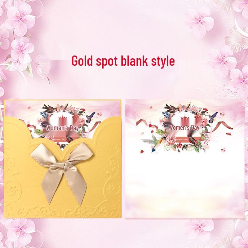Elegant Women's Day Cards for Employees and Clients - 3.8 Goddess Festival Thank You Cards