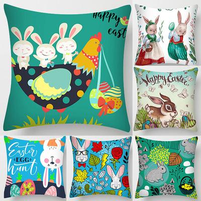 Pop Süßes Kaninchen Kissenbezug Ostern Digitaldruck Heim Überwurf