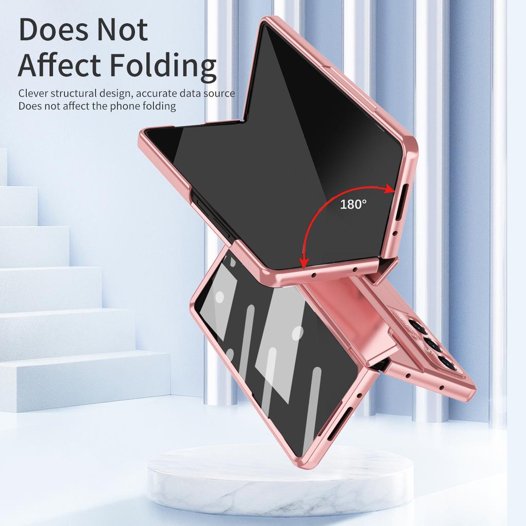For Samsung Galaxy Z Fold7 5G Case Hinge Protection Hard PC Phone Cover with Screen Film