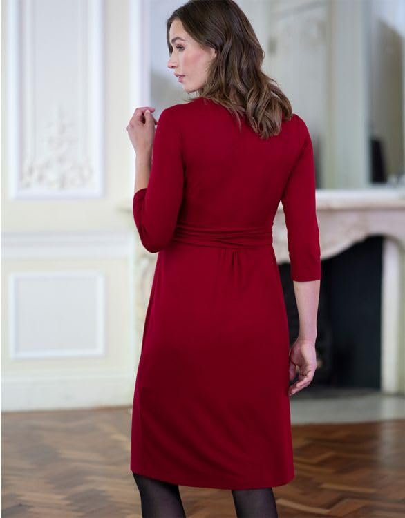 Business Casual Breastfeeding Maternity PEACHEY Claret [Seraphin] Dress, Dress, 3/4 Women's