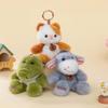 Polyester Cat Dog Pendant Bee Monkey Key Chain Creative Plush Animal Key Ring  Students