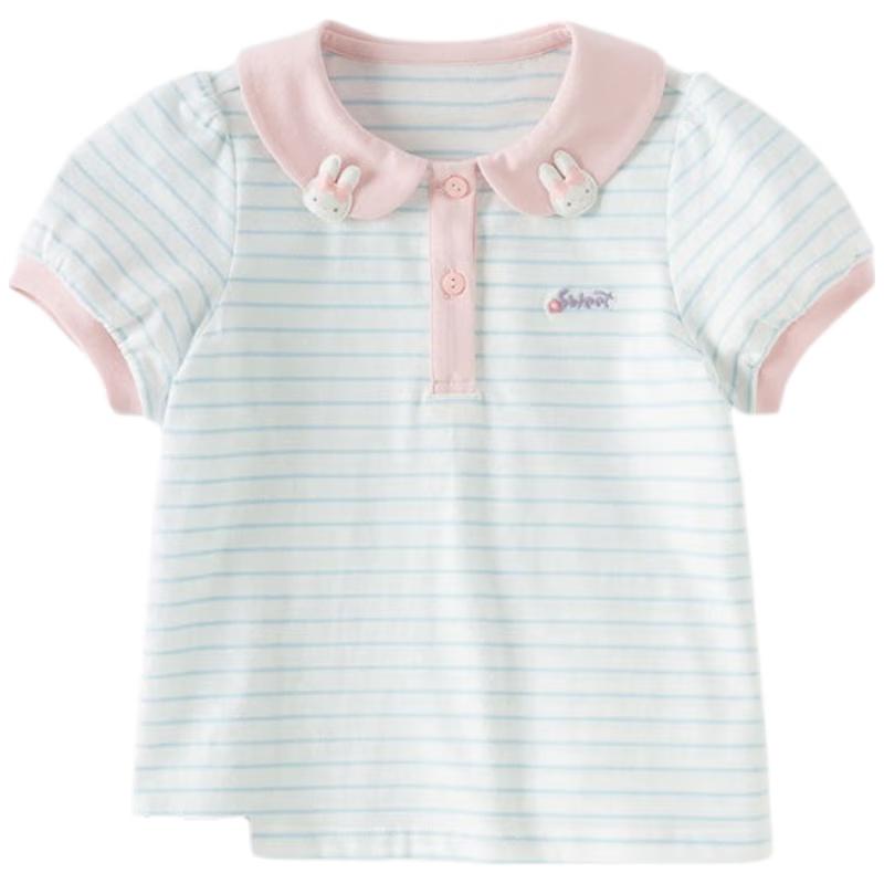 David & Bella Girls' Striped Short-Sleeve T-shirt
