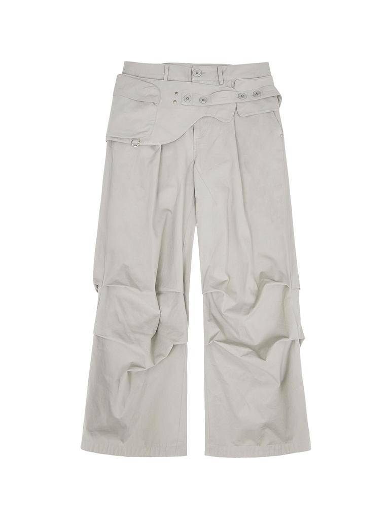 TUOMIO Washed Belt Bag Pants [Light Gray]