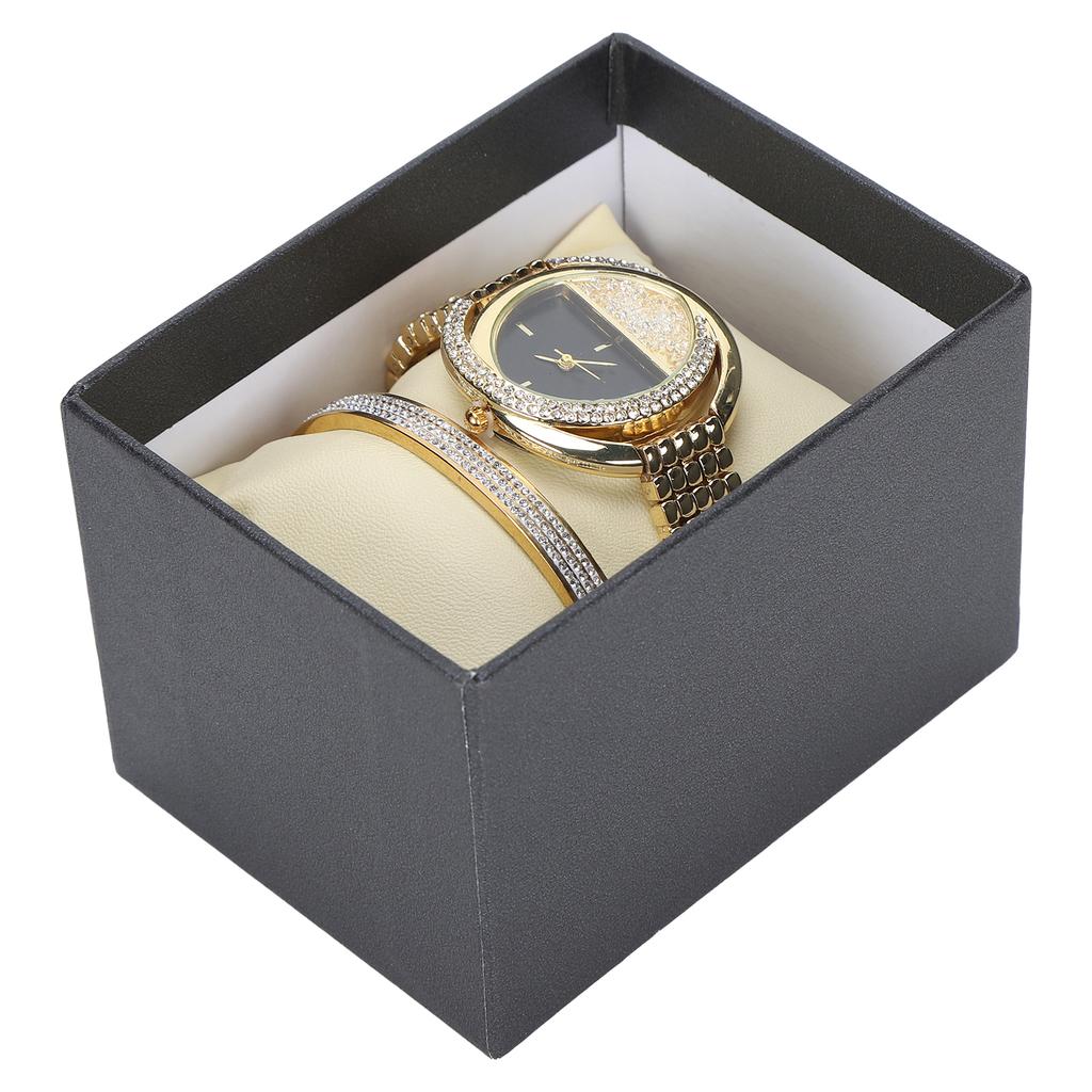 Women Jewelry Set Quartz Movement Watch   Steel Bracelet Jewelry Set Anniversary Gift