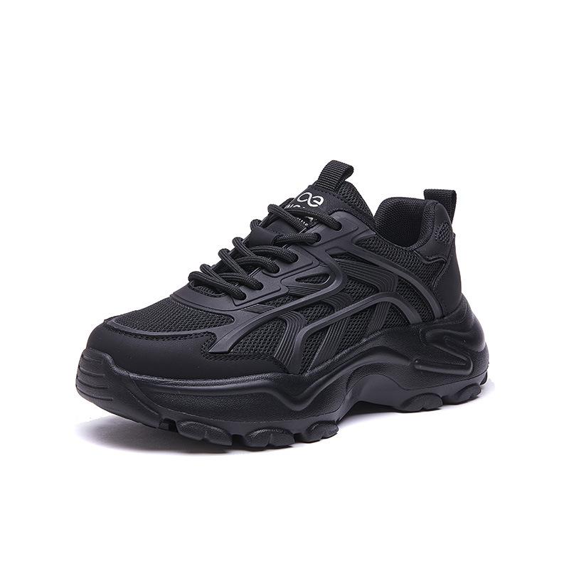 Four Seasons New Women's Outdoor Sports Fashion Thick-soled Mesh Breathable Lace-up Dad Shoes Casual Women's One 2025