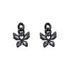 Sweet Cool Wind Dark Butterfly Stud Earrings Earrings Purple Gemstone Earrings Women'S Niche Design High-End Cool