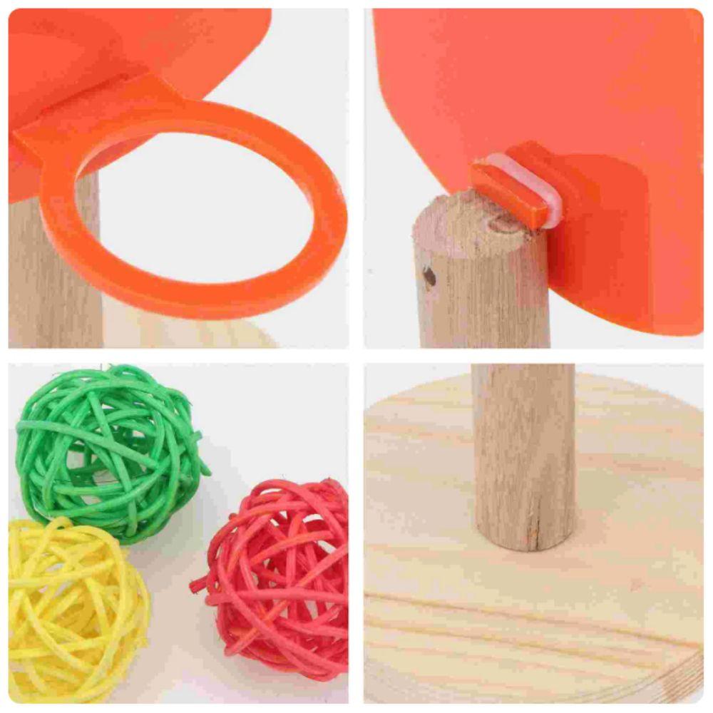 Bite Resistant Bird Toy Basketball Toys Mini Basketball Hoop Parrot Toys  Relieve Boredom