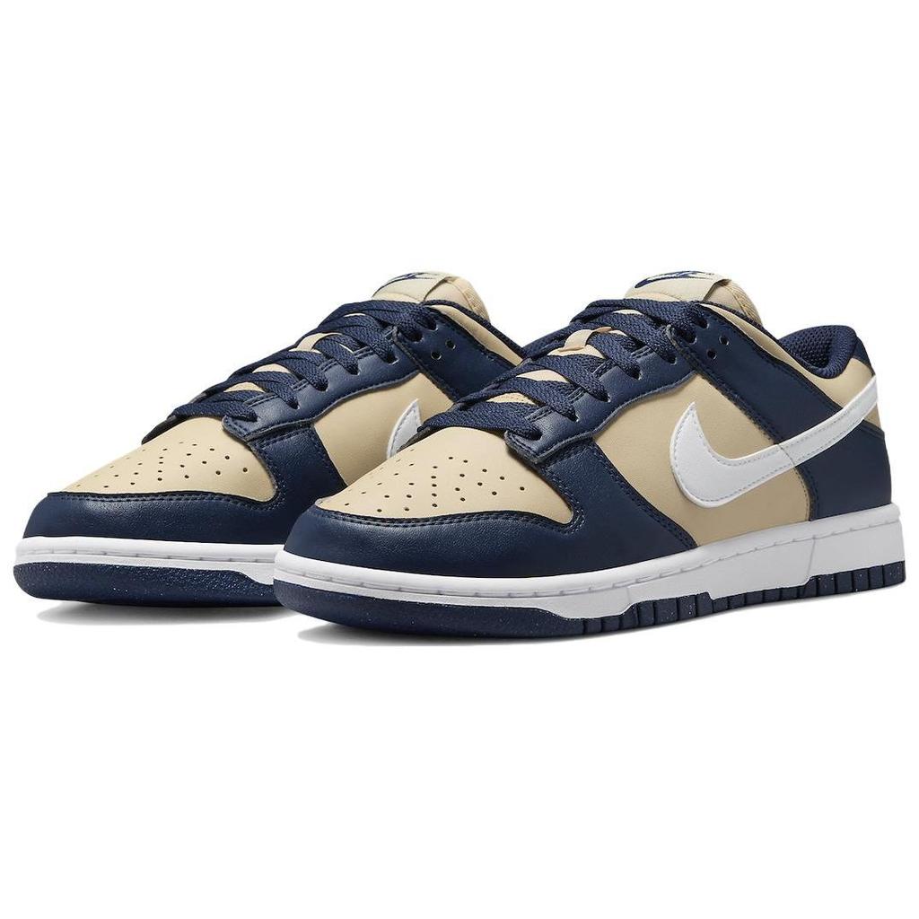 Nike Womens Dunk Low Next Nature Navy Gold Women Sneakers Blue Midnight-Navy White DD1873-401