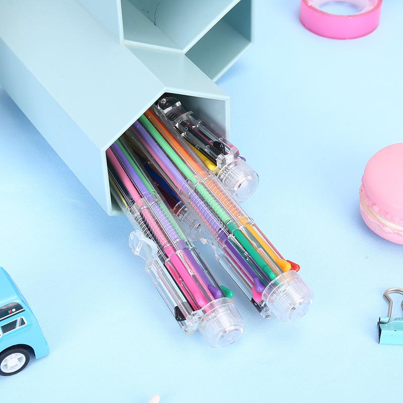 1Pc Color Ballpoint Pen Multicolor Stationery School Office 0.5mm Gel Pen Supplies Teacher Nurse Creativ To School Gifts During The Back To