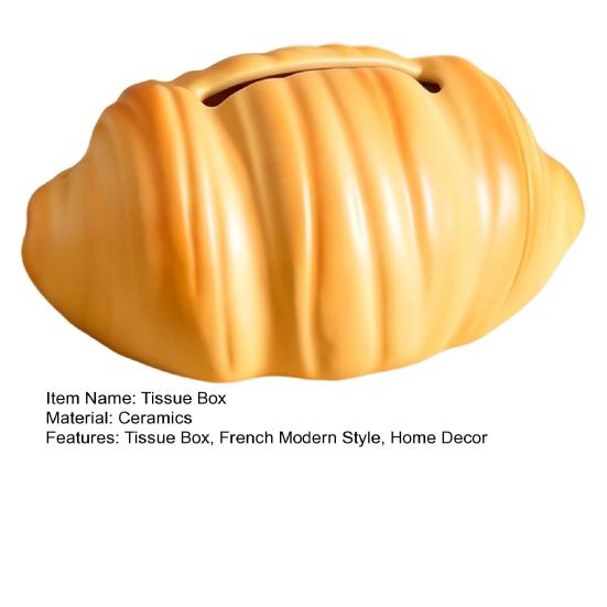 Realistic Croissant Shaped Tissue Box, with Precise Paper Exit Gaps, High-Quality Waterproof Durable Decorative Tissue Holder
