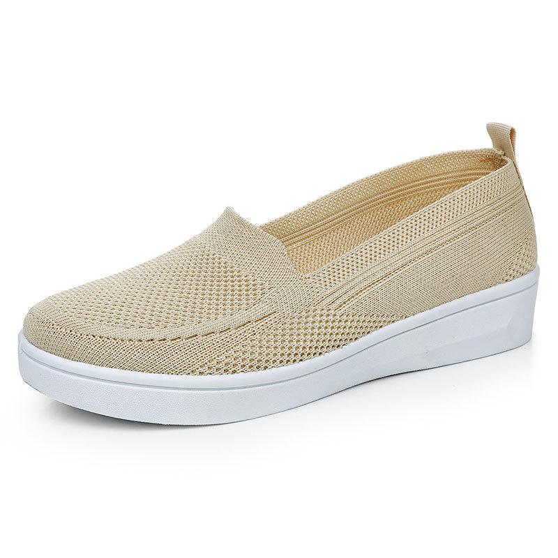 

Women s 2025 Spring/Summer New Casual Shoes Shallow Mouth Flat Bottom Mother Shoes Lightweight and Breathable Work Shoes 36