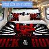 Retro rock & roll Pattern Bedding,Quilt Set Quilt Cover Pillowcase Home Birthday Gift (1*duvet cover+2*pillowcase,without core)ZSJT0917206
