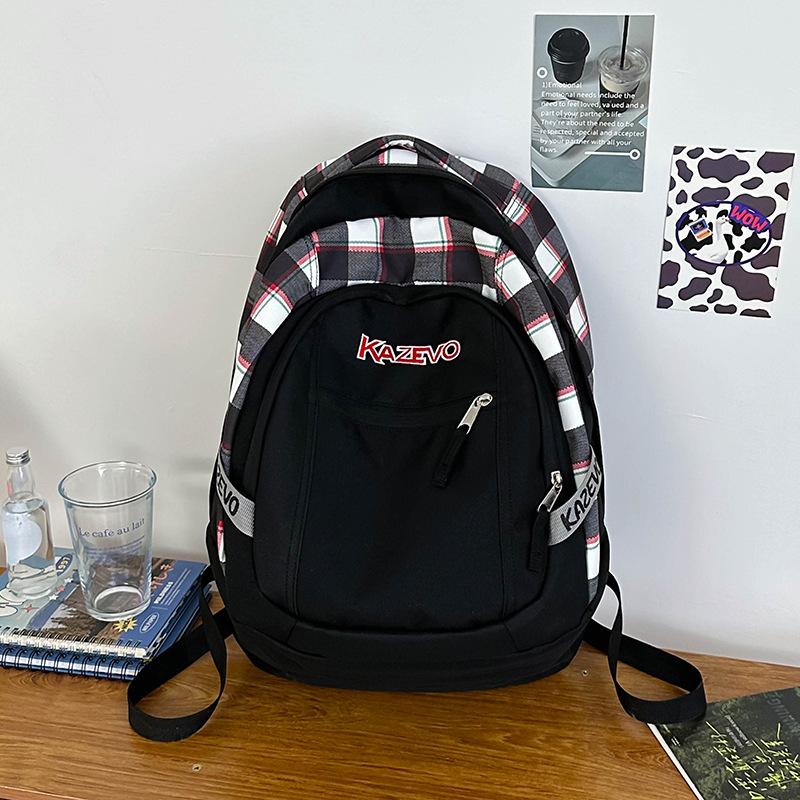 

School bag 2025 new college student school bag women s school bag college style street leisure trend чорний