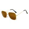 Premium Brown Luoyi Sunglasses, Metal Wind Double Beam Driving Outdoor Versatile Sunglasses