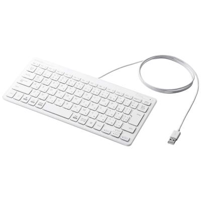 Elecom Keyboard Wired Pantograph Mini Keyboard White TK-FCP096WH