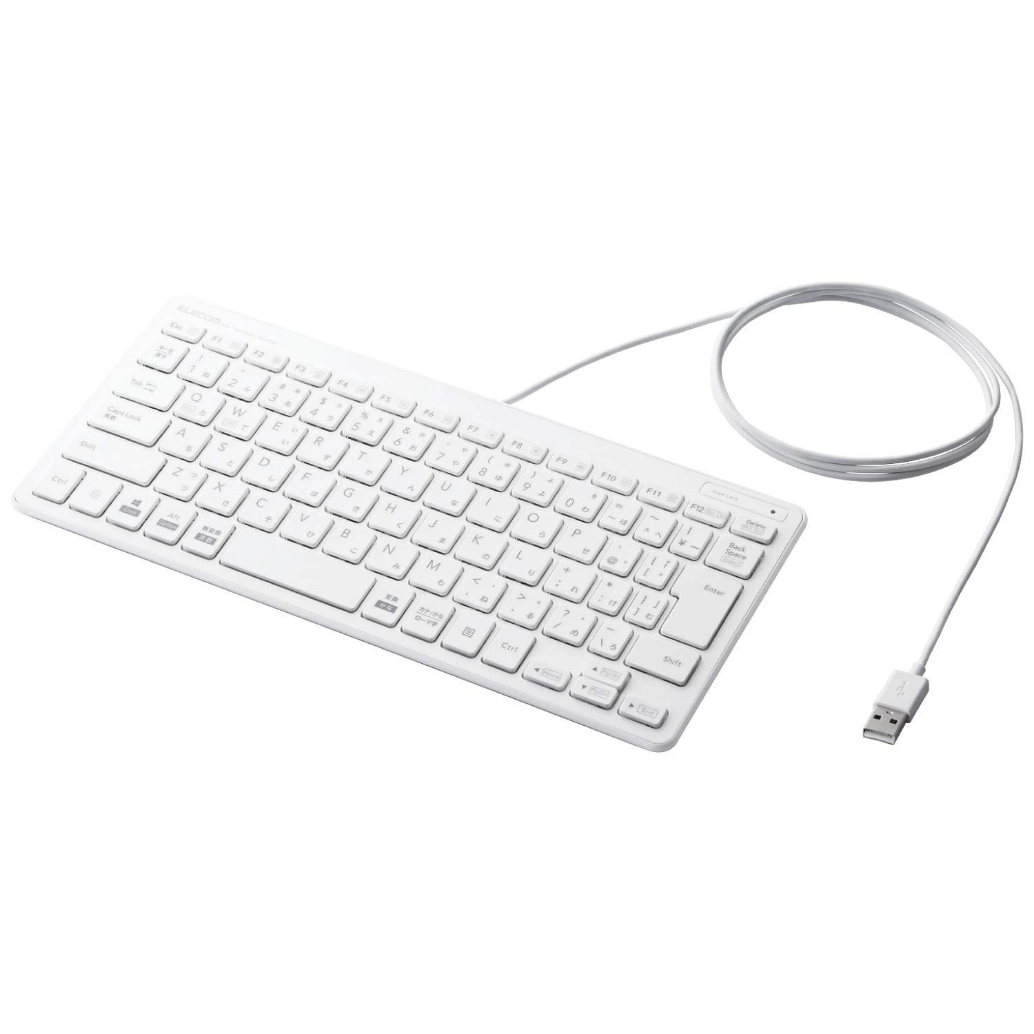 

ELECOM Keyboard Wired Pantograph Mini Keyboard White TK-FCP096WH