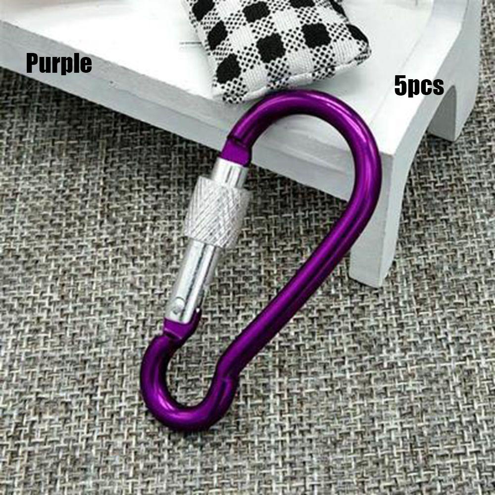 Multi-color Aluminium Safety Alloy Carabiner Buckle Keychain Camping Hiking Hook Climbing Button