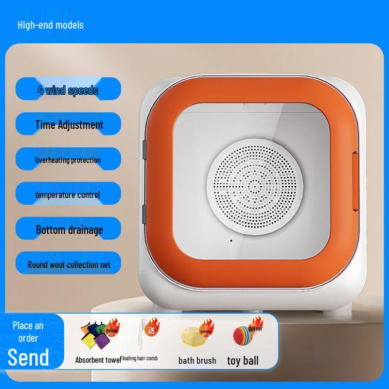 Automatic Pet Dryer: Silent Cat & Dog Bathing and Hair Drying Box