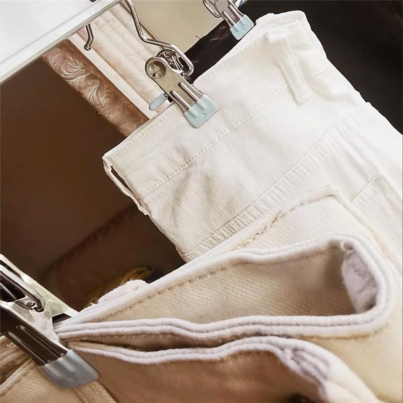 10/20pcs Stainless Steel Clothespins with Hook Laundry Organizer Portable Hanging Clip Closet Hanger Efficient Clothes Management