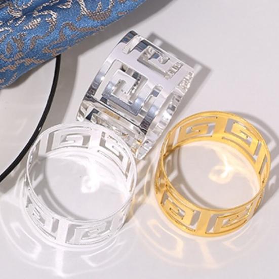 Napkin Ring Hollow Creative Shape Design Corrosion Resistant Smooth Edge Not Easily Deformed