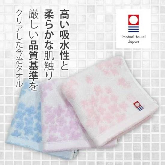 Imabari Towel Certified Handkerchief 2525cm ToshinHydrangea Made Japan 100 Cotton Women Set 3