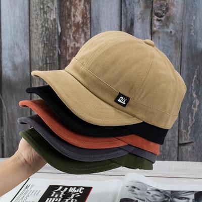 Baseballkappe mit kurzer Krempe, weiche Oberseite, personalisierte trendige Marke, Retro-Hut für Männer und Frauen, kleine Krempe, kleines Etikett, Entenschnabelkappe