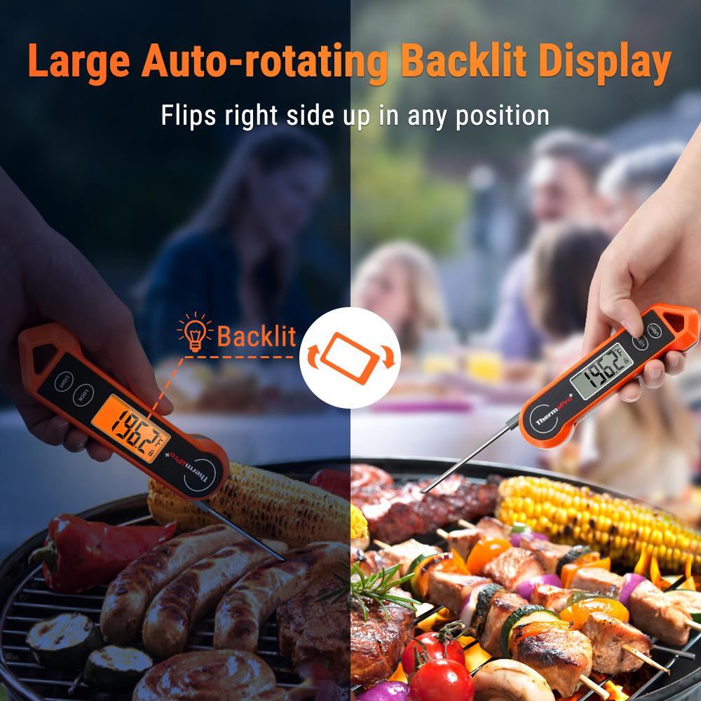 TP19H Fast Reading Waterproof Meat Thermometer Digital BBQ Thermometer with Backlight
