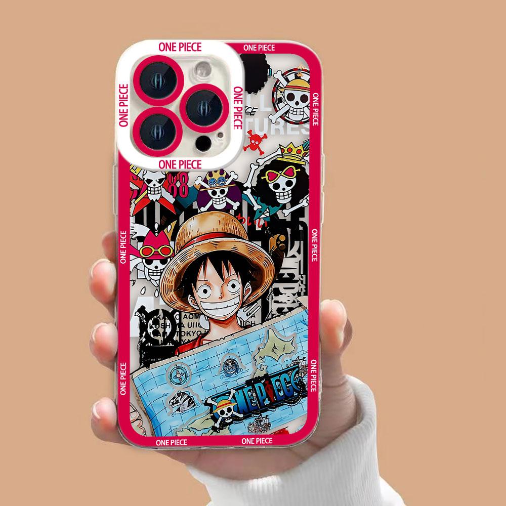 One P-Piece Luffy Nami Clear Phone Case For Samsung A02 A03 A04 A05 A05S A06 A7 A10 A12 A13 A14 A15 A16 A21S NOTE 10 20 Case
