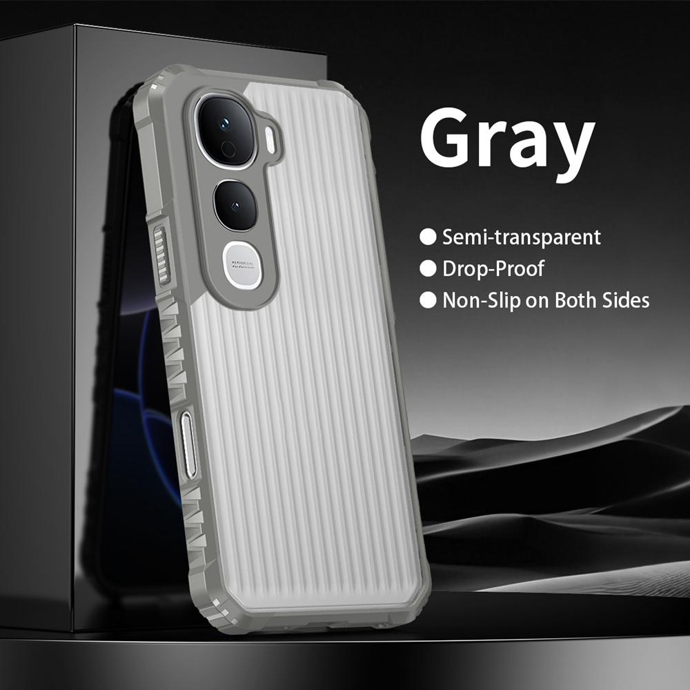 KEYSION Heavy Duty Shockproof Phone Case for IQOO Z10 Lite Soft Silicone+PC Translucent Matte Back Cover for VIVO IQOO Z10 Lite