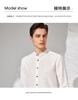 [95% Tencel&Linen] Simple and Luxury Door Collar Shirt Men's Long Sleeve Fashion Casual Breathable Shirt