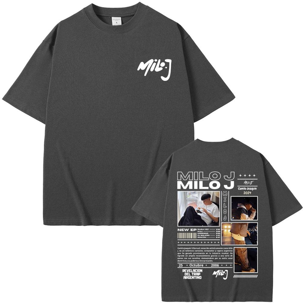 Rapper Milo J 111 Album Graphic T Shirt Men Women Hip Hop Fashion Oversized Short Sleeve Tshirt Men's Casual Pure Cotton T-shirt