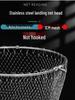 Foldable Stainless Steel Landing Net with 1cm Nylon Mesh, Anti-Snag Large Fish Solid Ring, and 8mm Net Head.