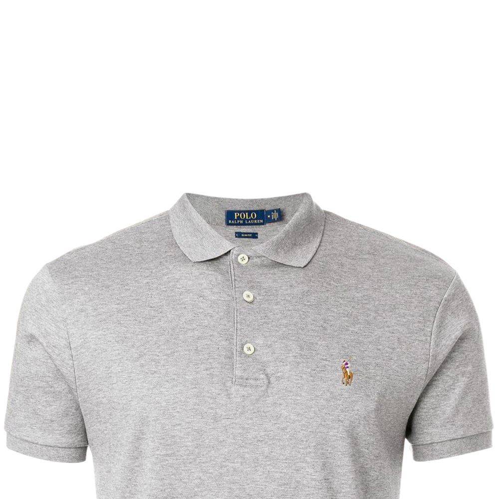 Polo Ralph Lauren SS23 Logo Embroidered Solid Color Short Sleeve Polo Shirt Men tops Gray 710685514-005