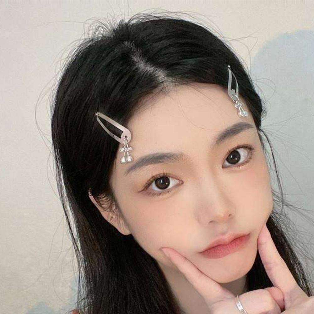 Water Drop Clip Bear Cool Cross Barrette Punk Hair Clip Women Hair Accessories Korean Style Hairpin