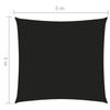 VidaXL Sun Sail Square Oxford Fabric 3x3 M Black