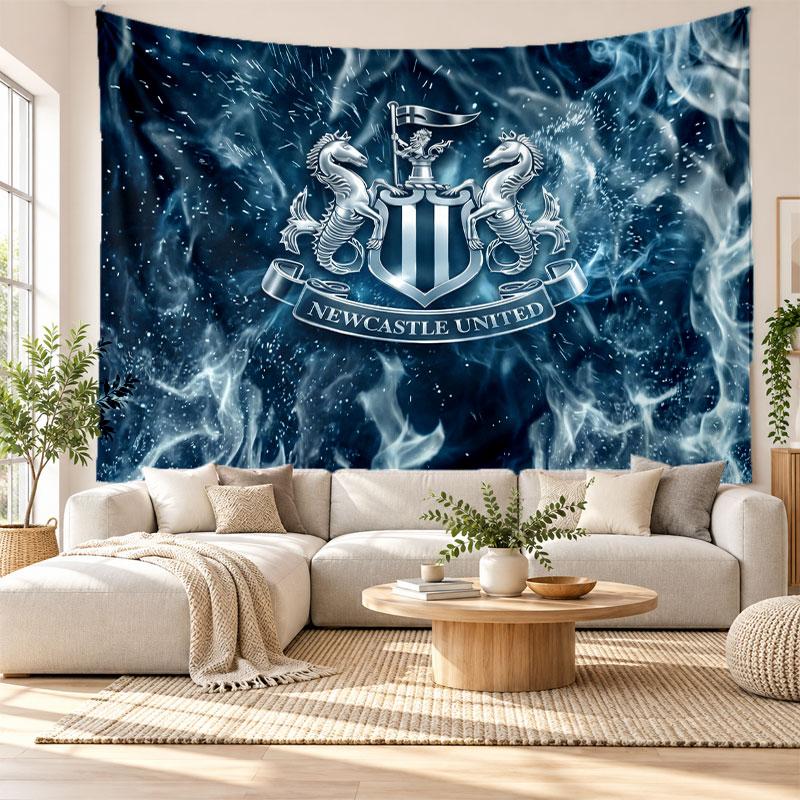 Newcastle United Football Wall Tapestry, Soft Fabric Wall Hanging, Decorative Backdrop For Bedroom Home Wall Art