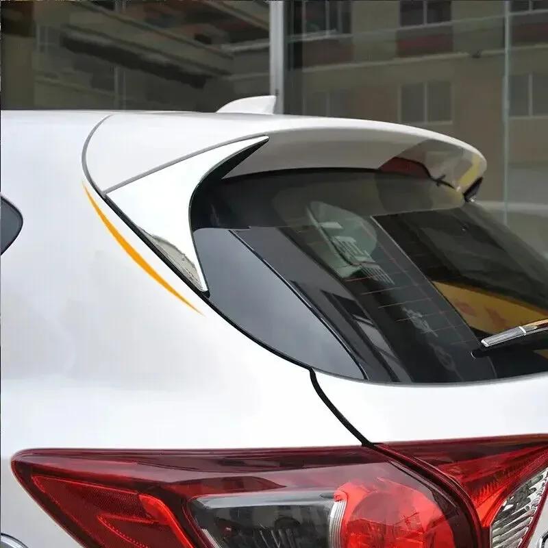 For Mazda CX-5 2012-2016 ABS Chrome Car Tail Wing Rear Window Wing Spoiler Side Triangle Panel Cover Trim Decoration Sticker