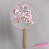 Embroidered Round Fan, Chinese Ancient Style Round Fan, Fairy-Like Hanfu Cheongsam Fan, Classical Palace Fan, Gardenia Jasmine Dance Fan