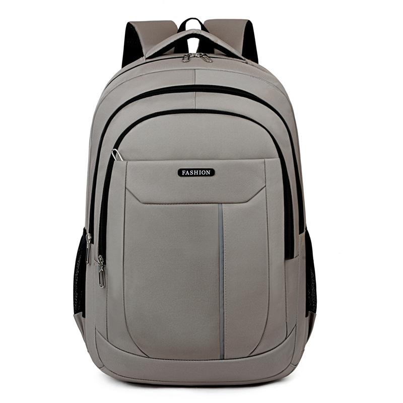 Functional School Bag Backpack with Multiple Zipped Compartments Mesh Side Pocket